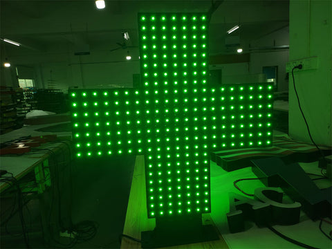 LED Pharmacy Crosses 60 and 80 cm Double Sided with Remote