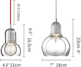 Suspension En Verre Clair Abat-Jour Moderne - DOMMA