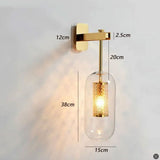 Modern Gold and Black Glass Wall Lamp - DOMÉ