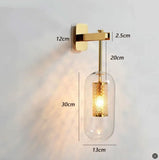 Modern Gold and Black Glass Wall Lamp - DOMÉ