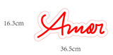 Néon décoratif LED 36,5 cm - Amour, Amor signature