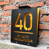 Plaque Lumineuse avec Panneau Solaire et Numéros Personnalisés 50 cm