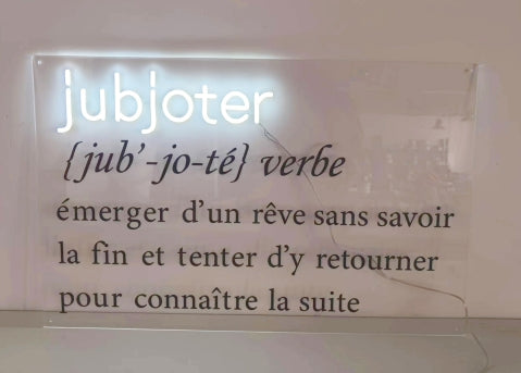 Néon Décoratif de Citation - Jubjoter 80x51 cm