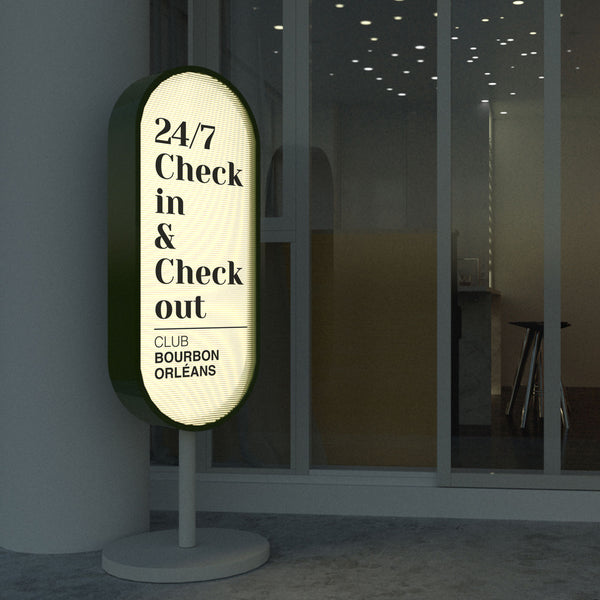 Panneau Lumineux Personnalisable, Signalétique Sur Pied pour Commerces, Restaurants, Hôtels - YPS01
