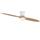 Ventilateur de Plafond en Bois Silencieux avec ou sans Lumière 152 cm - QUIRKO