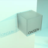 Caisson Cubique Lumineuse en Acrylique Translucide Personnalisable 40x40x40 cm, Effet Givré