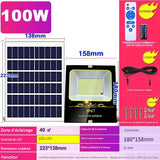Lampe Solaire LED Extérieur IP65 Étanche 2000W, Applique Murale - DAYTONA
