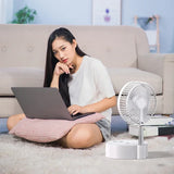 Ventilateur Sur Pied Portable et Pliable Rechargeable USB, Blanc - X200