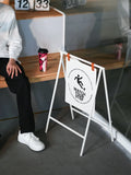Chevalet Stop Trottoir Pliable Double-Face en Métal À Personnaliser - PSSP01