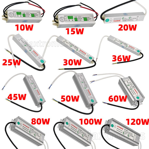 Pilote LED Étanche IP67 AC 110-220V à DC 12V/24V - 10W à 150W