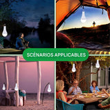 Ampoule Solaire Extérieure Étanche - Lampe Portable avec Télécommande - IP65