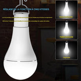 Ampoule Solaire Extérieure Étanche - Lampe Portable avec Télécommande - IP65