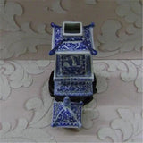 Vase Pagode Bleu et Blanc Dynastie Qing - Céramique Chinoise Traditionnelle