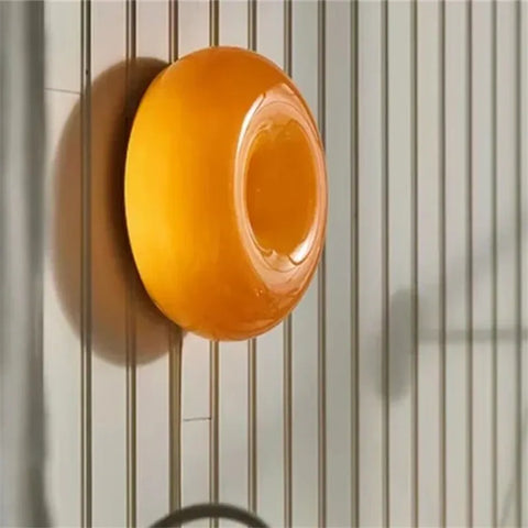 Lampe Rétro Vintage en Verre Orange - DONUT