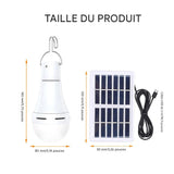 Ampoule Solaire Extérieure Étanche - Lampe Portable avec Télécommande - IP65