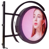 Enseigne Drapeau Vidéo Ronde LED WIFI Ø60cm