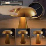 Lampe de Table Rechargeable USB Champignon Or, Argent, Or Rose - AZUR