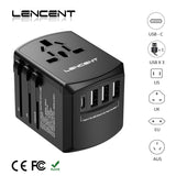 Adaptateur, Chargeur de voyage USB-A, USB-C Universel pour EU, US, UK, AU