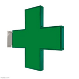 Croix de pharmacie 60 cm Double Face