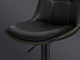 Tabourets de Bar Réglables Hauteur 62-84cm - Lot de 2 Sièges Pivotants avec Dossier et Repose-pieds