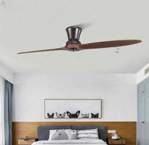 Ventilateur de Plafond en Bois Silencieux avec ou sans Lumière 152 cm - QUIRKO