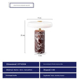 Lampe de Table LED Tactile en Marbre Rechargeable, Design Scandinave 6-10W
