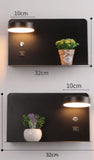 Tablette avec Lampe LED et Prise USB pour Chambre, Hôtel - GALLIA