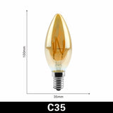 Vintage Edison 4W 2200K Spiral Filament LED Light Bulb