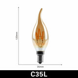Vintage Edison 4W 2200K Spiral Filament LED Light Bulb