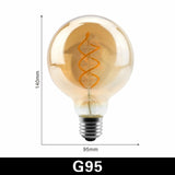 Vintage Edison 4W 2200K Spiral Filament LED Light Bulb