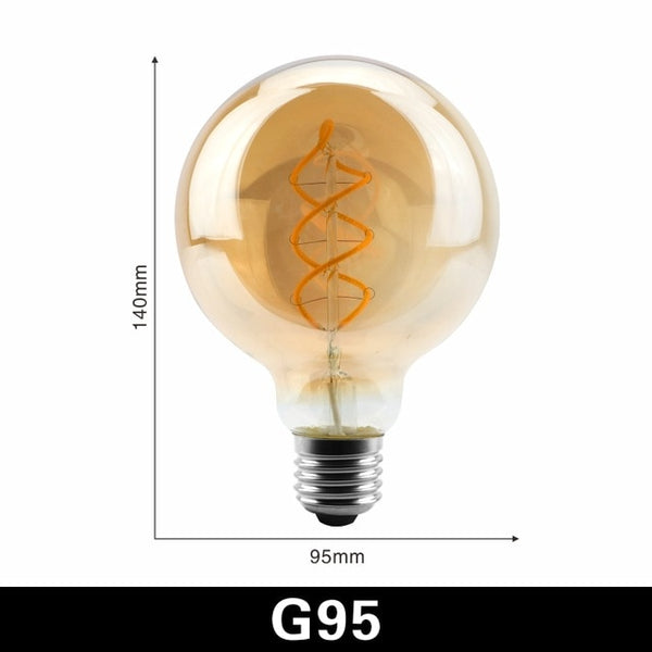 Vintage Edison 4W 2200K Spiral Filament LED Light Bulb