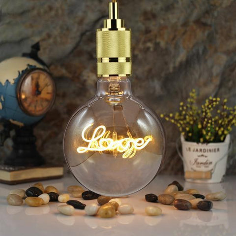 Ampoule Vintage style Edison 4W, Ampoule Incandescente 220V E27 - LOVE