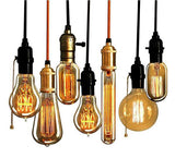 Ampoules Incandescentes Vintage Edison A19 Spiral G80 T10 T185 ST58 ST64 40W E27