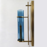 Blue Glass LED E14 Wall Light - NEMROD