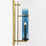 Blue Glass LED E14 Wall Light - NEMROD