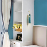 Aplique de pared moderno de cristal verde y blanco negruzco - HAMÈS