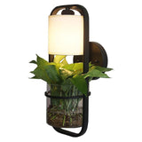 Wall Lamp with Glass Pot for Hydroponic Plants