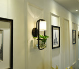 Wall Lamp with Glass Pot for Hydroponic Plants
