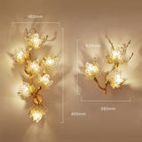 Crystal Leaf Design Wall Sconce - AUTUMN