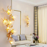 Crystal Leaf Design Wall Sconce - AUTUMN