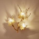 Crystal Leaf Design Wall Sconce - AUTUMN