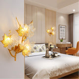 Crystal Leaf Design Wall Sconce - AUTUMN