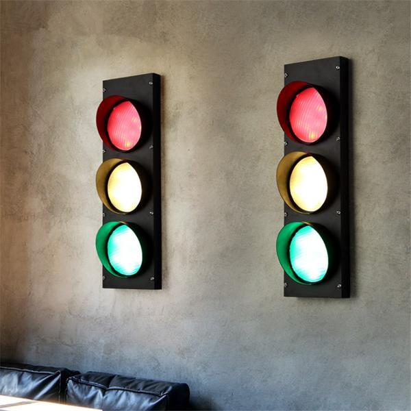 Traffic Light Shaped Wall Sconce