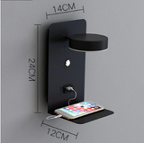 Tablette avec Lampe LED et Prise USB pour Chambre, Hôtel - GALLIA