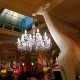 Sculpture Lumineuse de Girafe en Fibre de Verre