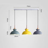 Suspensions Nordiques à LED Macarons Colorés, Base Ronde & Rectangle