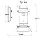 Mini Spot Murale Industriel Base GU10/E26/E27