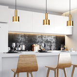 Suspension Cylindrique Mini Moderne Dorée - ALIOR