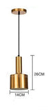 Suspension Cylindrique Mini Moderne Dorée - ALIOR