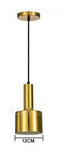 Suspension Cylindrique Mini Moderne Dorée - ALIOR